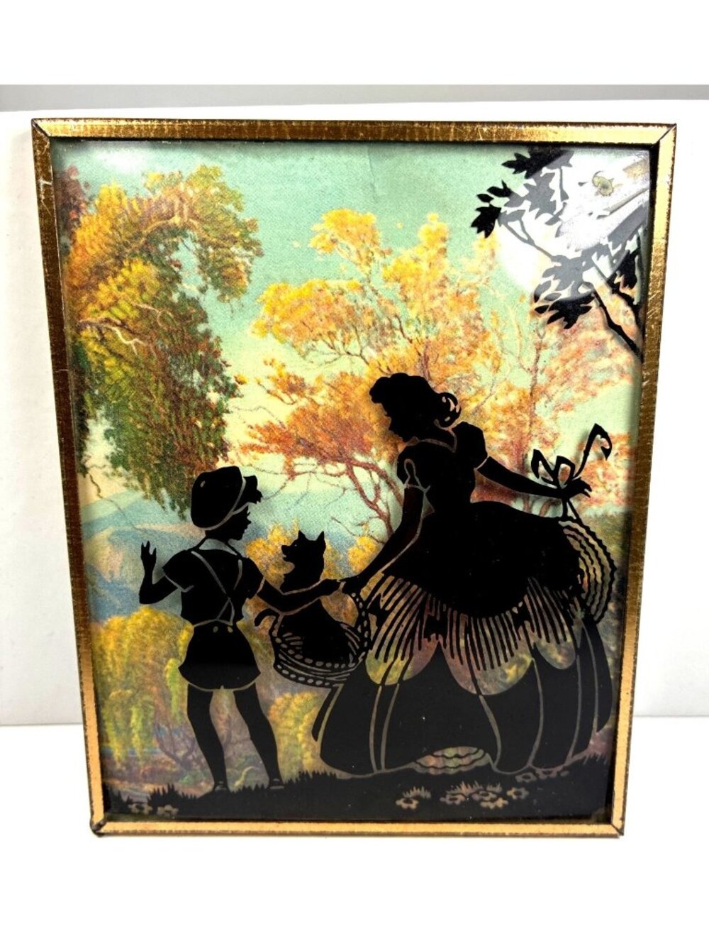1946 Vintage Glass Silhouette Darlington WI Girl Scouts Laura Zing 5x4